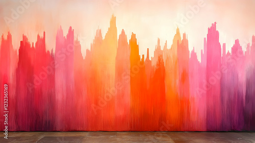 Abstract Painting of a City...