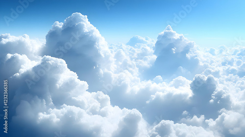 Fluffy White Clouds Drift A...