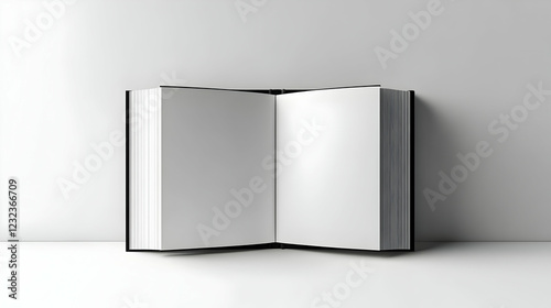 Open Book Stands Upright on...