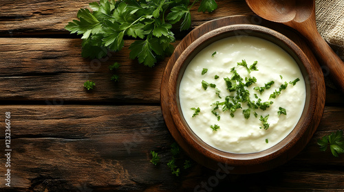 Creamy White Sauce sits in ...
