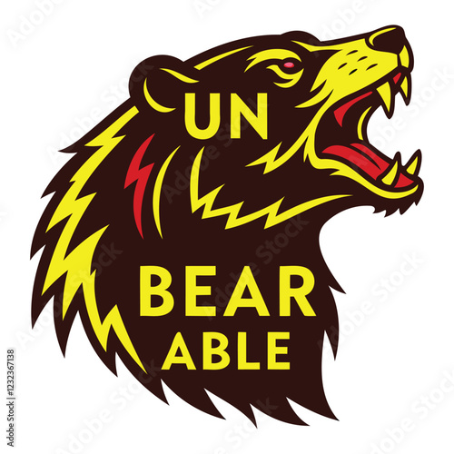 Unbearable Beer Bottle Vector Design
