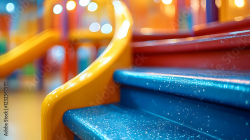 Colorful Playground Slide a...