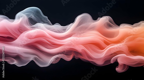 Abstract Pink and White Smo...