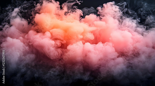 Abstract Pink and Orange Sm...