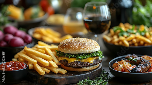 Delicious Cheeseburger with...