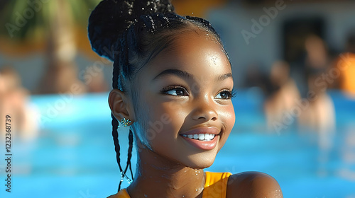 Young Girl Smiles Brightly ...