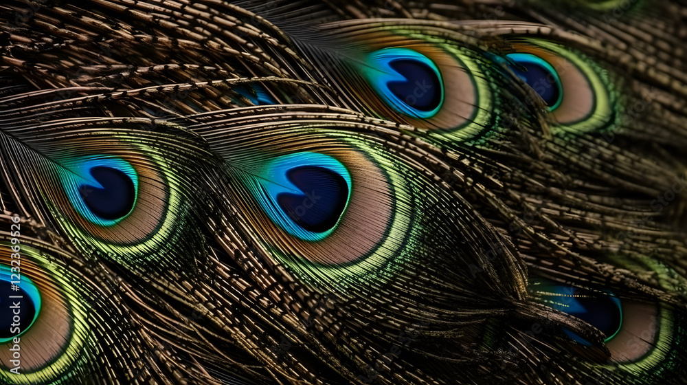 Obraz premium a close up of peacock feathers