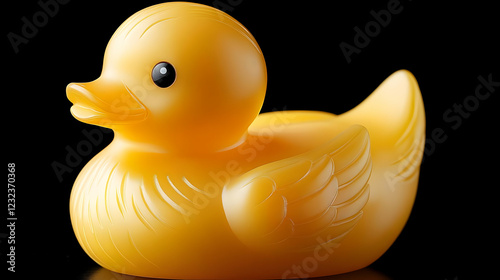 Yellow Rubber Duck Sits Ser...