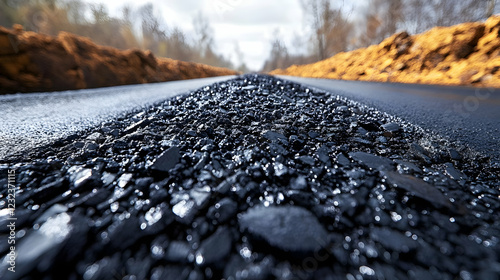 Close-up of Fresh Asphalt R...