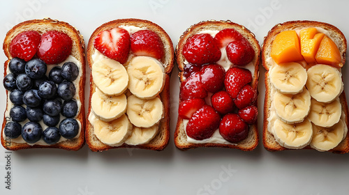 Four Toasts with Cream Chee...
