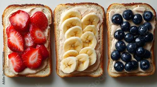 Three Toasts Topped with Cr...