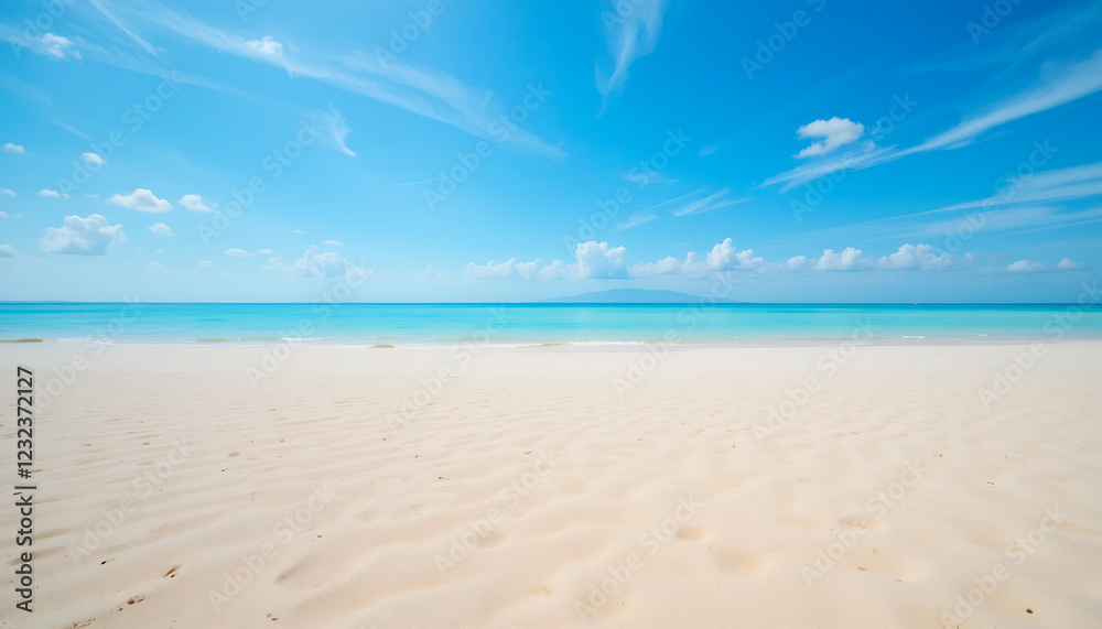 tropical beach with palm trees