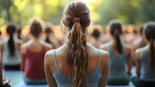 Woman Sits Meditating in Yo...
