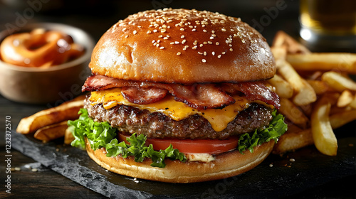 Delicious Cheeseburger with...