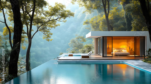 Modern house with infinity ...