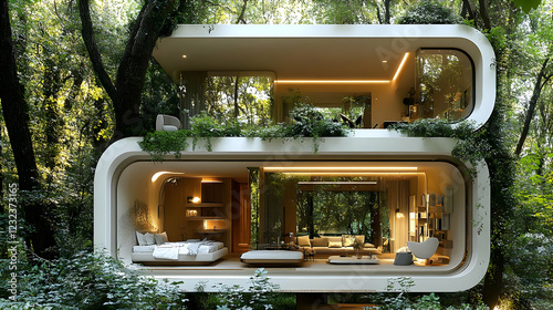 Modern Treehouse Nestled in...