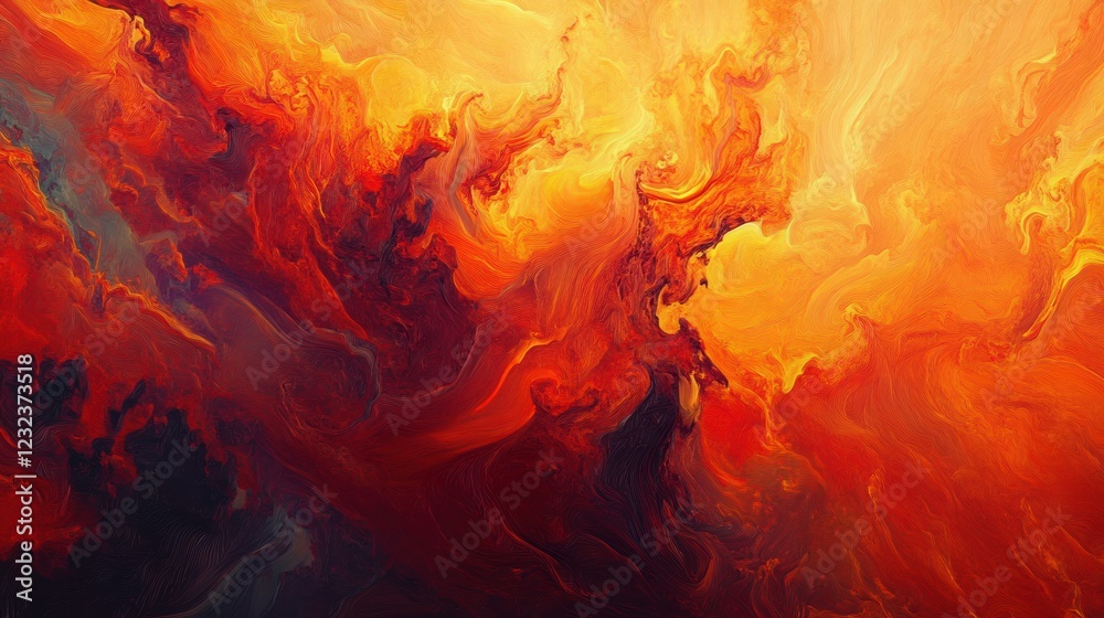 Fototapeta premium A Fiery Background with Glowing Orange and Deep