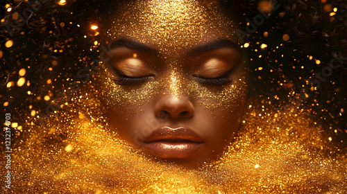 Golden Glamour Portrait wit...