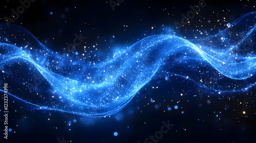 Abstract Blue Wave Flows Sm...