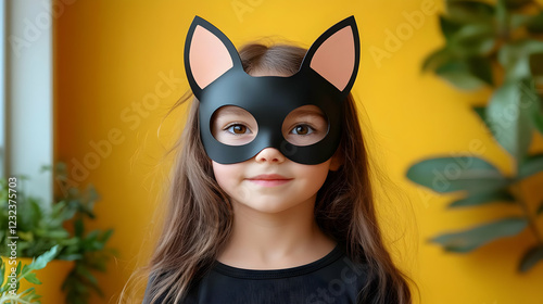 Little Girl Wears a Black C...