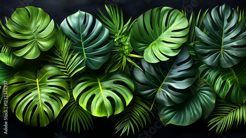 Tropical leaves create a vi...