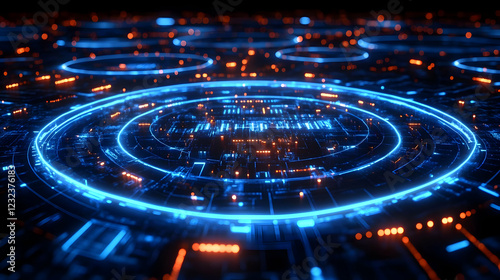 Futuristic Circuit Board Gl...