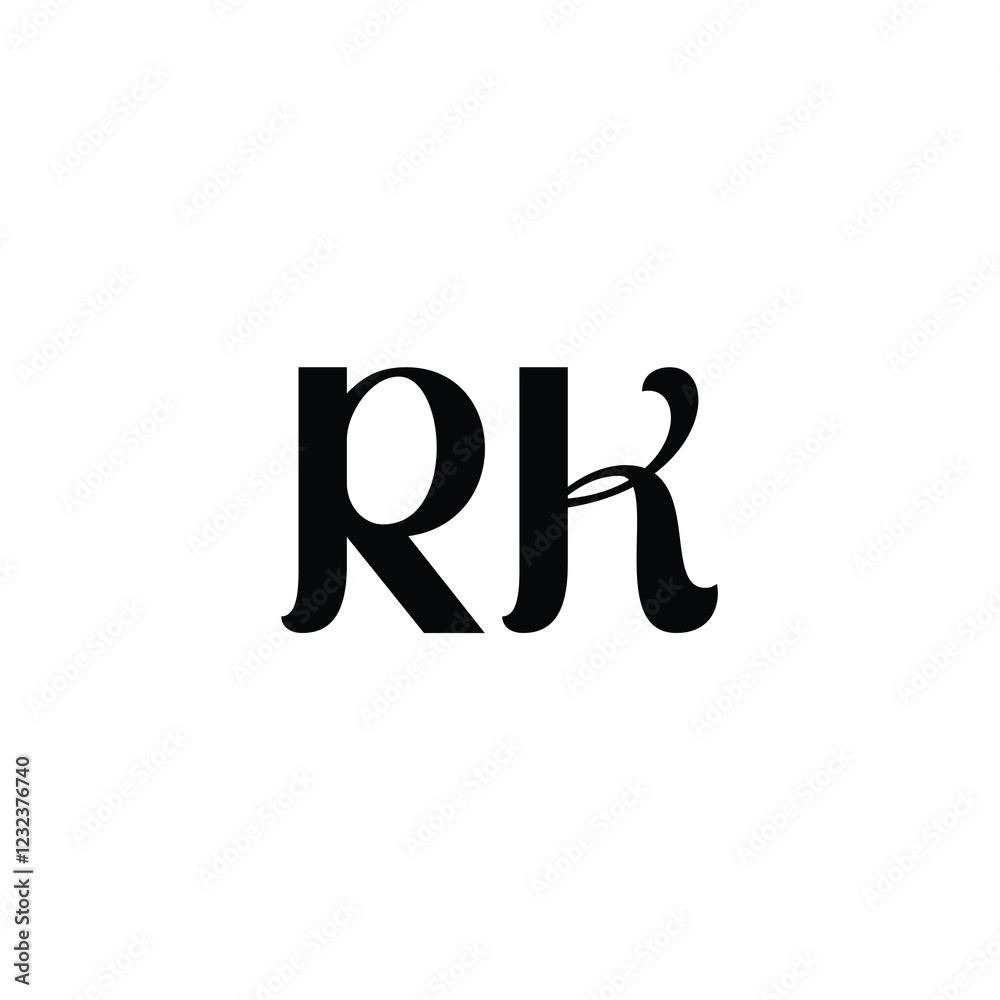 RK monogram logo design letter text name symbol monochrome logotype alphabet character simple logo RK monogram logo design letter text name symbol monochrome logotype alphabet character simple logo