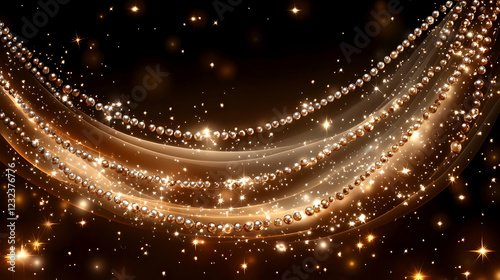 Golden Pearl Necklace on Fl...