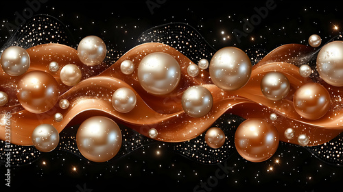 3D Illustration of Shiny Pe...