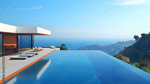Modern house with infinity ...