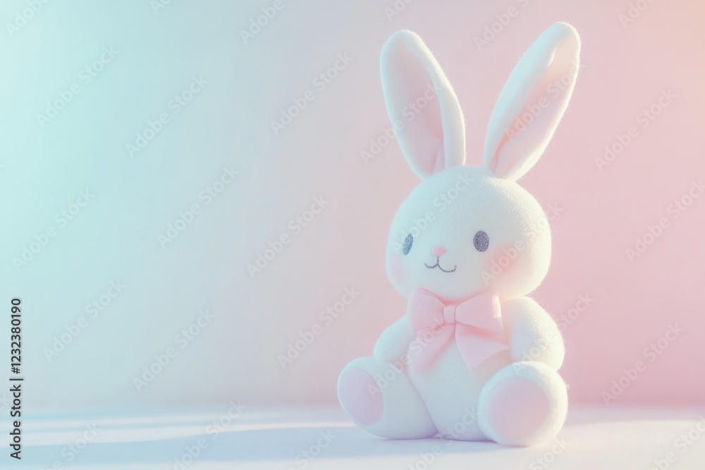 Soft and Adorable Plush Bunny Toy with Cute Bowtie Decoration Soft and Adorable Plush Bunny Toy with Cute Bowtie Decoration