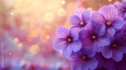 Purple Flowers Bloom Beauti...