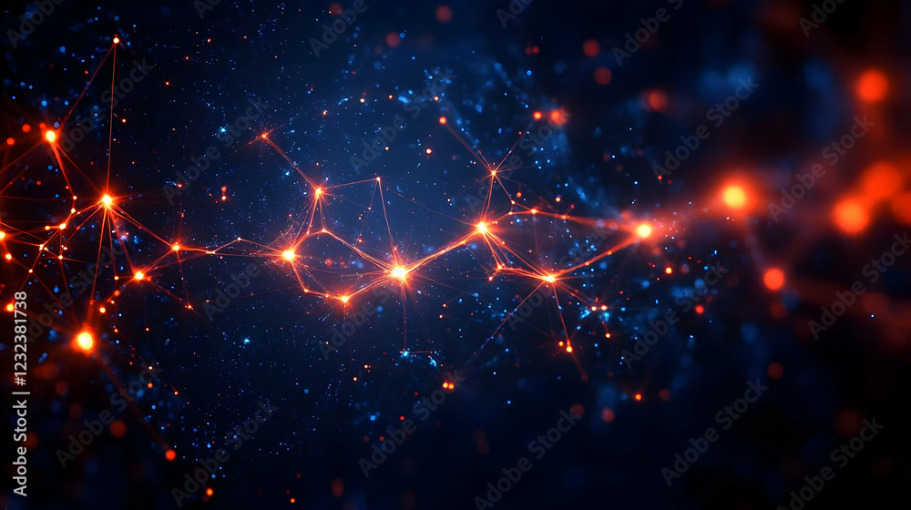 Abstract Background Creates Glowing Network with Dynamic Connections Seamlessly in Digital Space Abstract Background Creates Glowing Network with Dynamic Connections Seamlessly in Digital Space