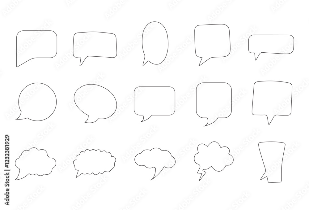 Fototapeta premium Vector Speech Bubble Icon Set (8 of 9)