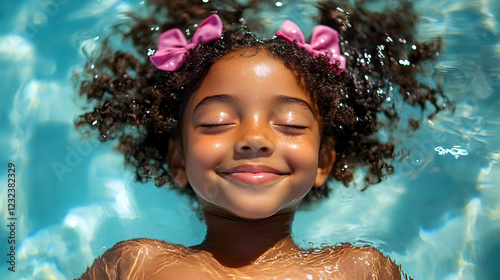 Young Girl Floats Peacefull...