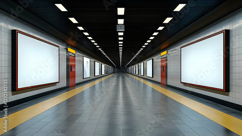 Empty Subway Platform with ...
