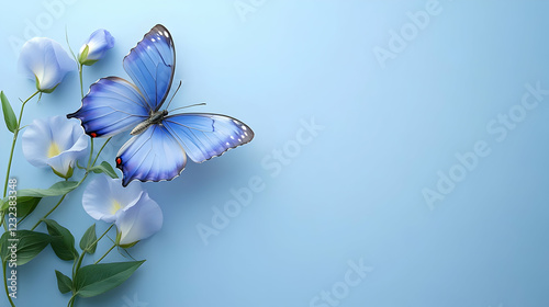 Blue Butterfly Rests Gently...