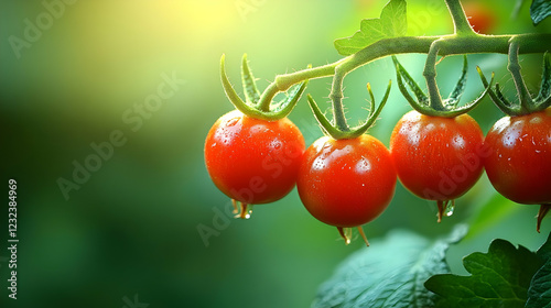Ripe red cherry tomatoes gr...