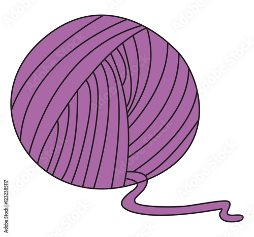 A yarn isolated on white background