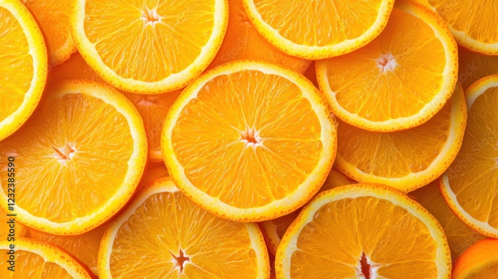 Close-up of many orange slices. (1) Close-up of many orange slices. (1)