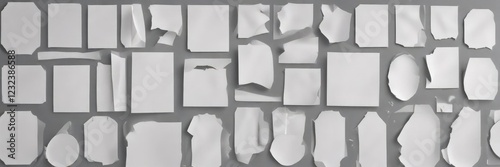 Wallpaper Mural Collection of various paper cutouts laid out neatly, texture, colorful Torontodigital.ca