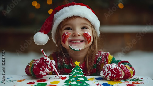 Smiling Child Paints Christ...