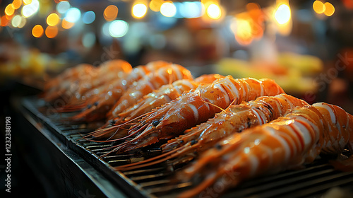Grilled Shrimp Sizzling on ...