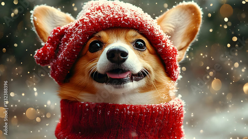 Adorable Dog Wearing Festiv...