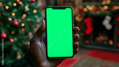 Hand Holds Smartphone with ...