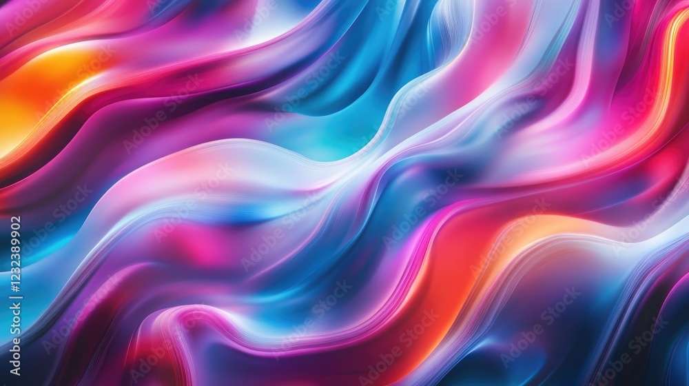 A digital light spectrum with shifting waves of bright colors creating a smooth, hypnotic effect. A digital light spectrum with shifting waves of bright colors creating a smooth, hypnotic effect.