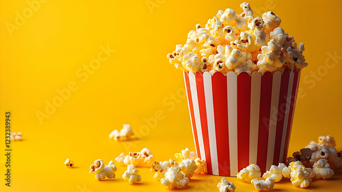 Striped Popcorn Bucket Over...