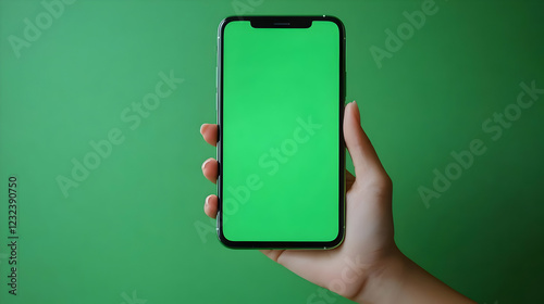 Hand Holds Smartphone with ...