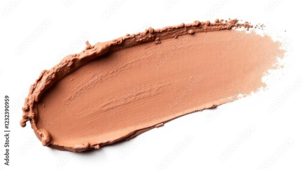 Bronzer eye shadow smear isolated on white background. Eye shadow color swatch Bronzer eye shadow smear isolated on white background. Eye shadow color swatch