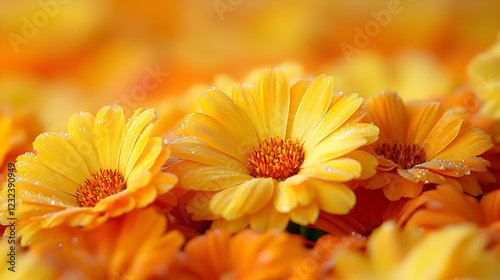 Vibrant Yellow Flowers Bloo...
